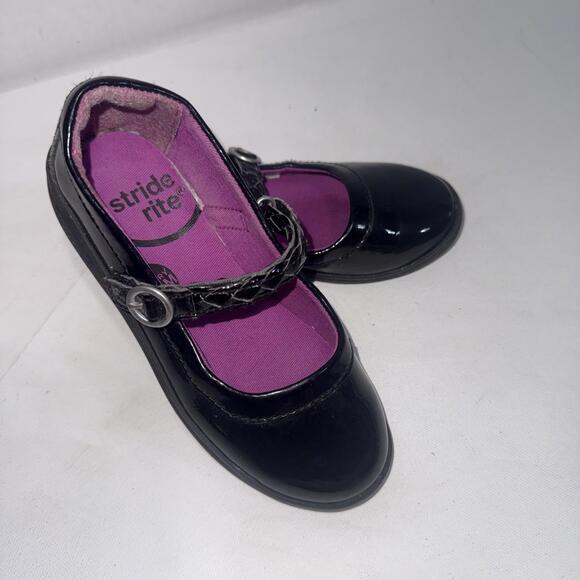Stride Rite Other - Stride Rite Classic Patent Leather Minimalist Black Mary-Jane Ballet Flats 12.5
